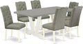 East West Furniture V097EL207-7 7 Piece Dining Table Set Consist of a Rectangle by EastWestFurniture