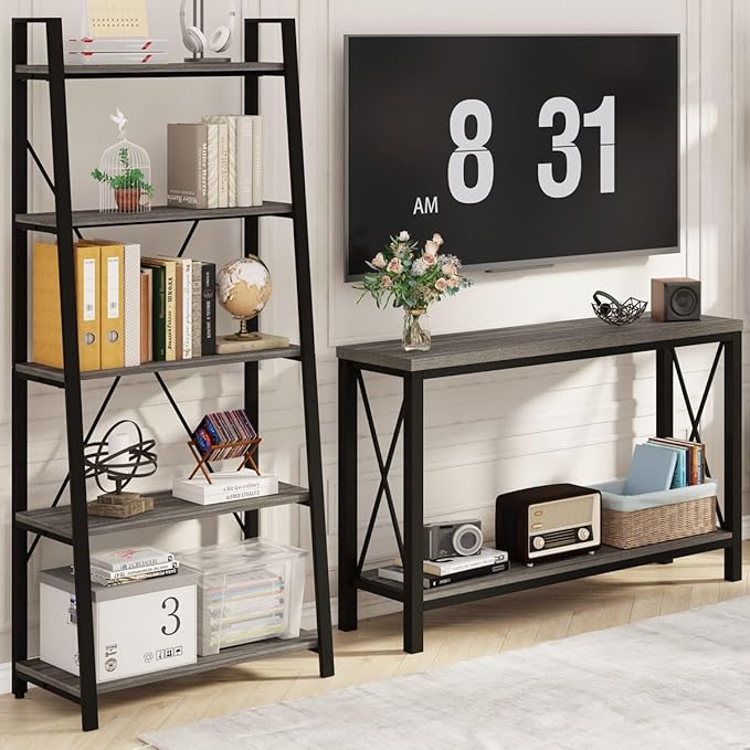 BON AUGURE Console Tables for Living Room, Industrial Couch Table Behind Sofa - Image 6