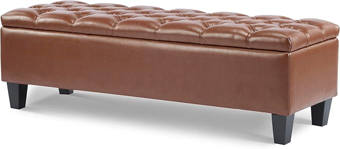 Christopher Knight Home Ottilie Faux Leather Storage Ottoman Bench, Wooden - Image 6
