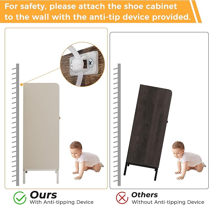 Rattan Shoe Cabinet Storage for Entryway, Shoe Cabinet - Image 9