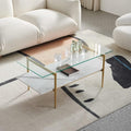 AGV LIGHTING Tadio Glass Coffee Table, Mid-Century Modern Coffee Table by AGVLightning