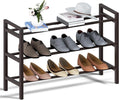 Haddockway Bamboo Shoe Rack for Closet, Free Standing Shoe Organizer by Haddockway
