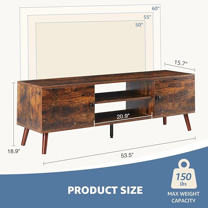 DUMOS TV Stand for 55 60 inch TV, Entertainment Center - Image 3