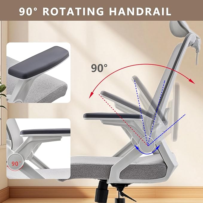 Ergonomic Swivel Task Chair High Back Home Desk Chair Computer Office Chair - Image 3