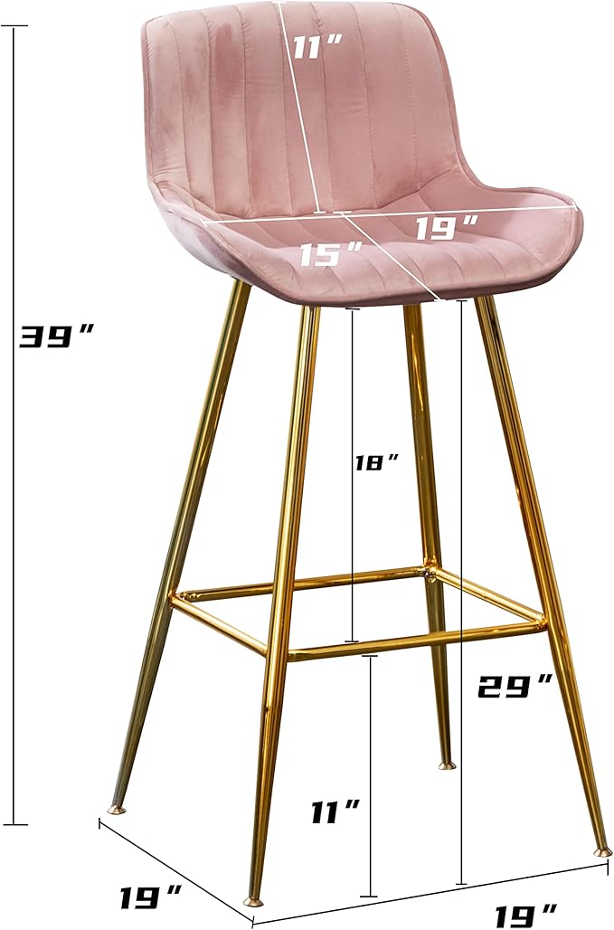 Sidanli 29 Inch Bar Stools Set of 2, Upholstered Barstools - Image 2