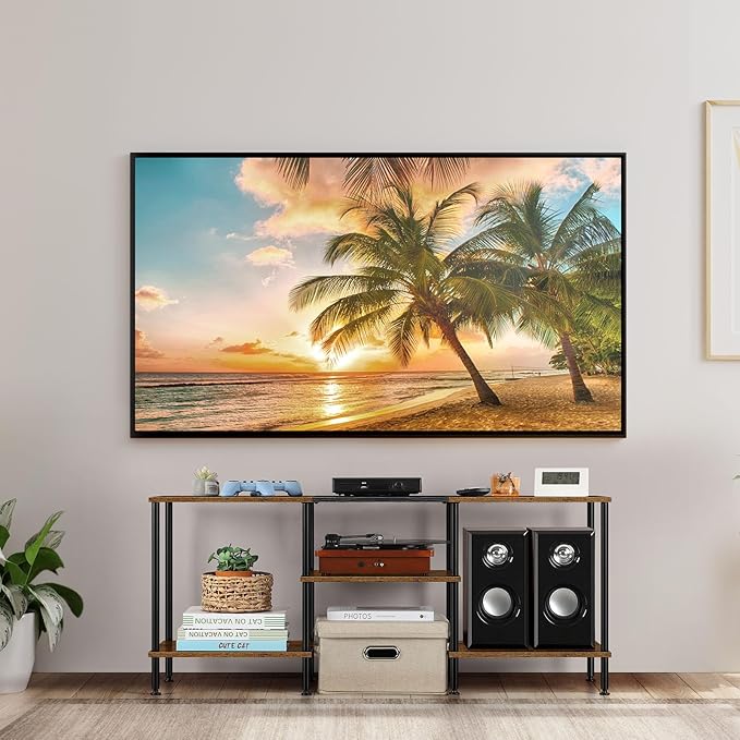50 inch TV Stand for Bedroom Rustic Brown TV Entertainment Center - Image 6