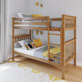 Max & Lily Bunk Bed Twin over Twin, Solid Wood Bunk Bed Frame by MaxLily