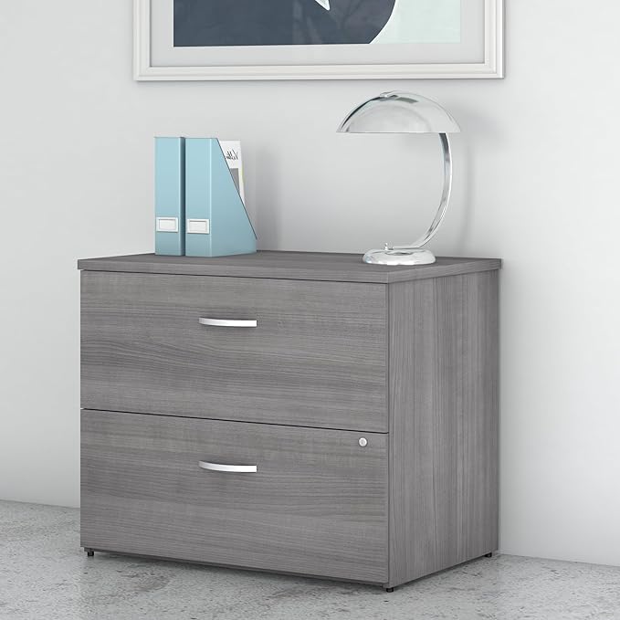 Bush Business Furniture Studio C 2 Drawer Lateral File Cabinet in Platinum Gray - Image 2