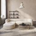 Acanva Luxury Modern Tight Curved Back Velvet Sofa, Minimalist Style Comfy Couch by acanva