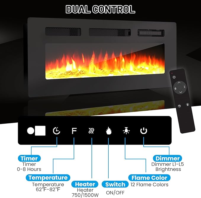 GarveeHome 70 Inch Fireplace TV Stand - Image 7