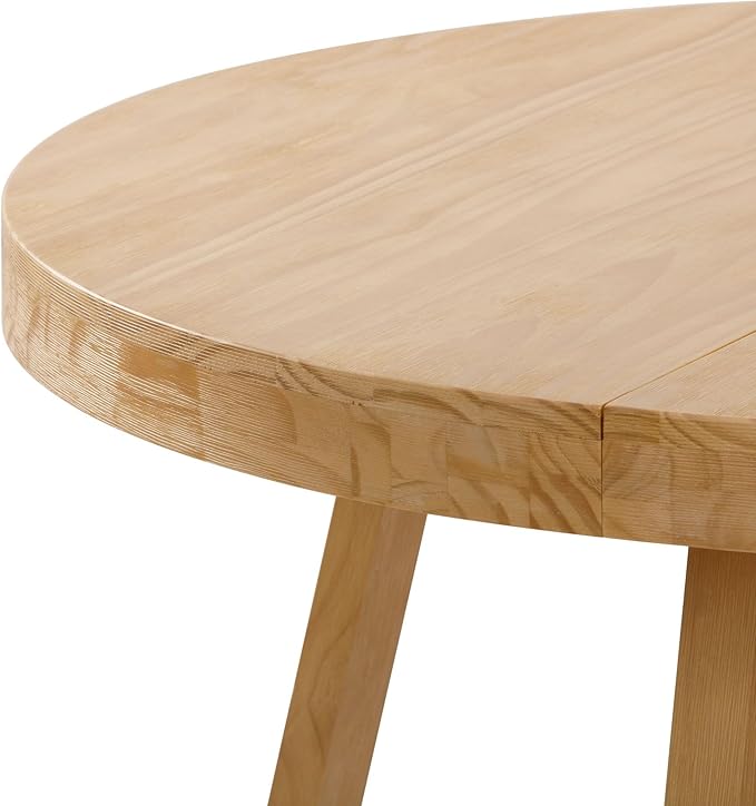 Plank+Beam Round Dining Table, 47 Inch Solid Wood Kitchen Table, Farmhouse - Image 4
