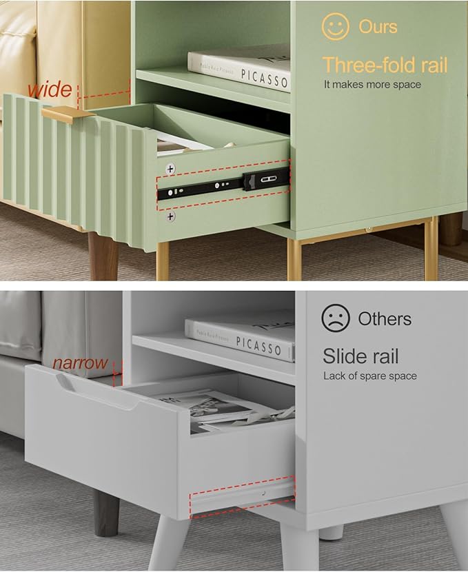 Nightstand, Modern Bedside Table - Image 5