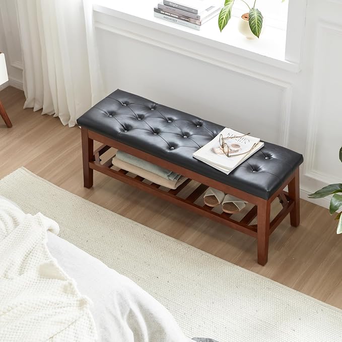 Upholstered Shoe Bench Entryway Bench - Image 4