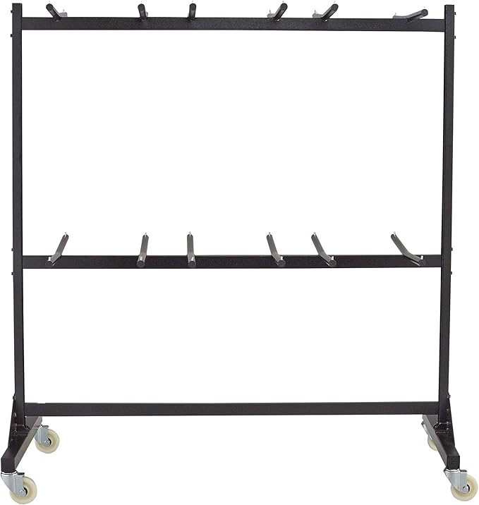 Safco 2 Tier Folding Chair Cart, Heavy Duty Powder Coated Storage Cart - Image 4
