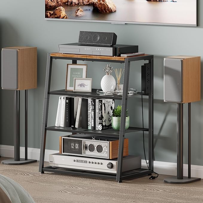 HOOBRO 4-Tier AV Media Stand - Image 4