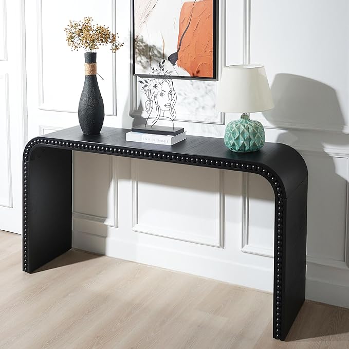 KEIKI Wood Console Table Behind Couch & Sofa, Retro Style by Unknown