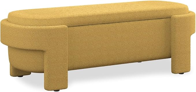 KEIKI 51" Linen Ottoman Bench - Image 8