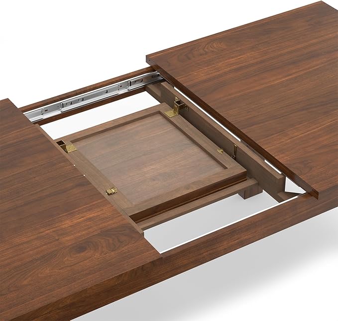 SIMPLIHOME Wilson Extendable Dining Table, Solid Wood Walnut Veneer, 60-76 x 36 - Image 11