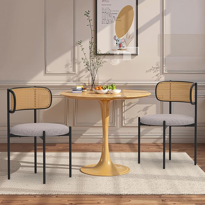 Mid Century Modern Dining Chairs Set of 2 by Unknown