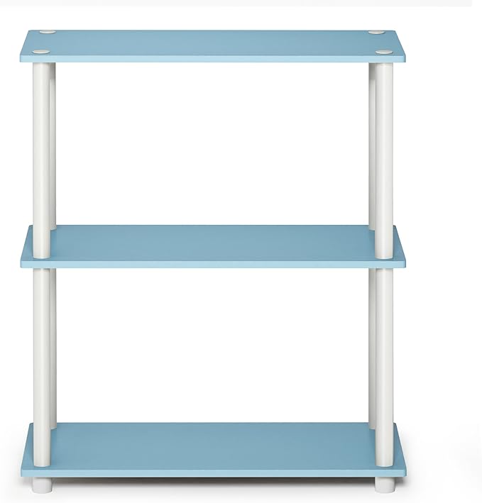 Furinno Turn-N-Tube 3-Tier Compact Multipurpose Shelf Display Rack, Light - Image 4