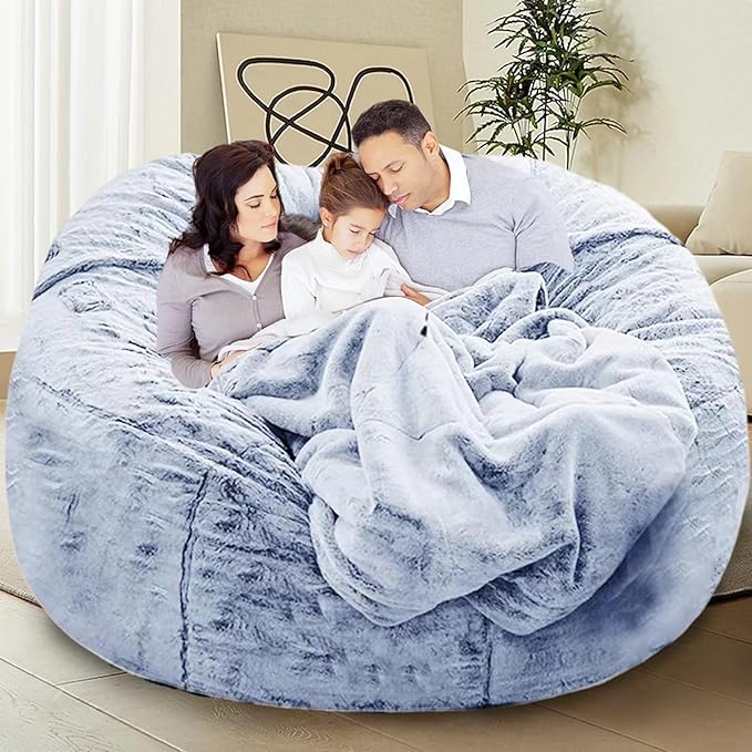 Bean Bag Chair for Adults Kids Without Filling Comfy Oversized Round Lazy Sofa by FunnyFurnitureforYourHous