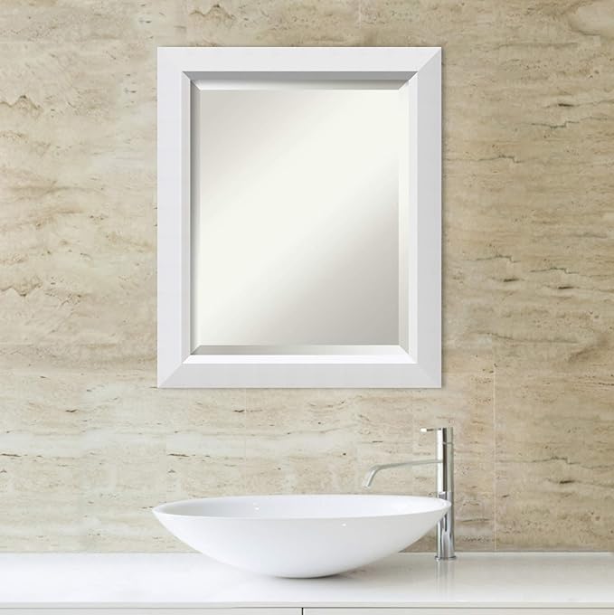 Amanti Art White Bathroom Mirror - Image 5