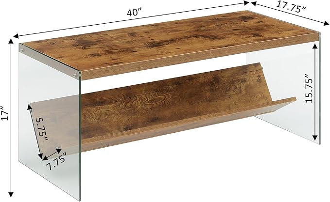 Convenience Concepts SoHo Glass Coffee Table 40" - Image 10