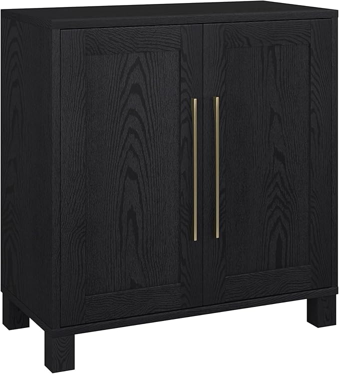 Henn&Hart 28" Wide Rectangular Accent Cabinet in Natural Black, by HennHart