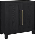Henn&Hart 28" Wide Rectangular Accent Cabinet in Natural Black, by HennHart