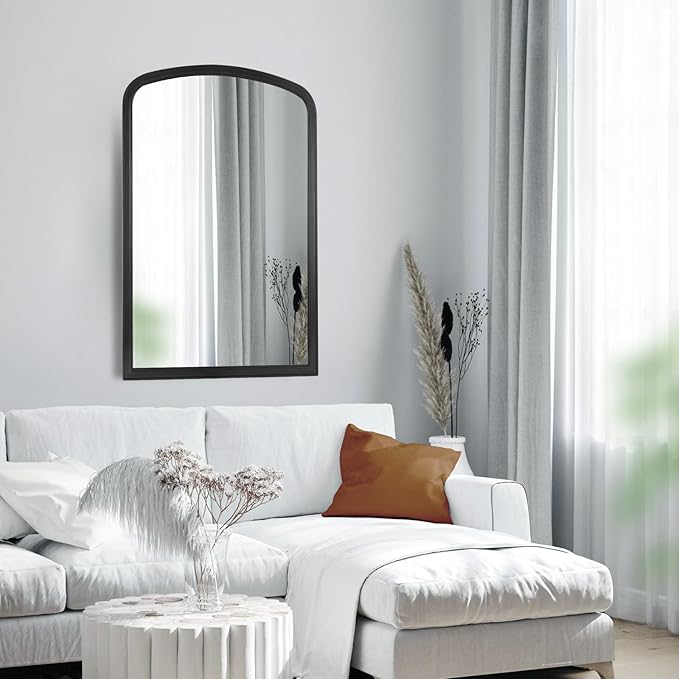 HOMECOOKIN Wood Arched Mirror for Bathroom - Image 7