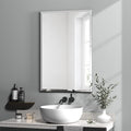 KOHROS Rectangular Wall Mirror Frameless Bathroom Mirror 18” x 24" Beveled Edge by KOHROS