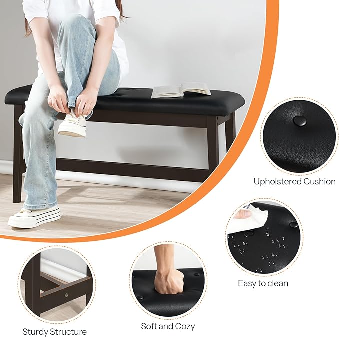 HOOBRO Dining Bench, Bamboo Dining Room Bench - Image 6