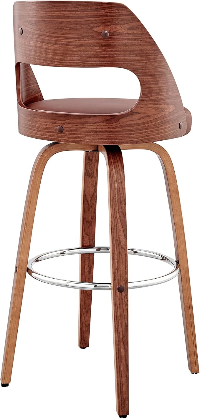 Armen Living Julius Mid Century Modern Swivel Bar Stool - Image 6