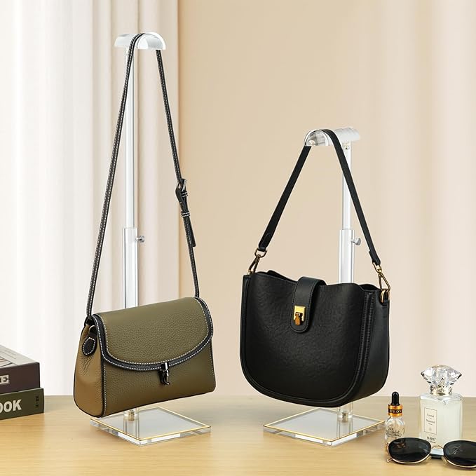 Acrylic Purse Stands for Display, 3 Pack 14" to 24"Adjustable Height Clear - Image 4