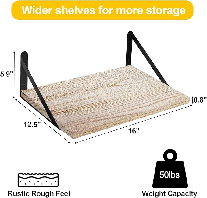 SAUMONIERES Floating Shelves Wall Bookshelf - Image 3