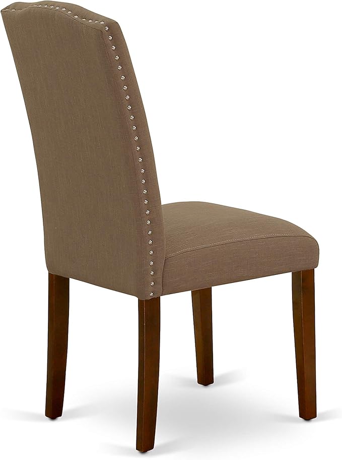East West Furniture CAEN5-MAH-18 5 Piece Dinette Set Includes a Rectangle - Image 9