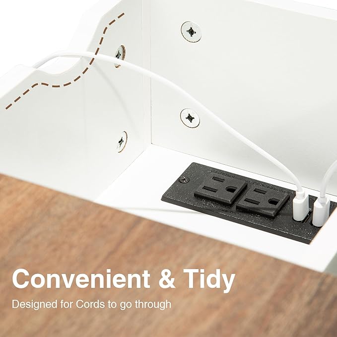 Narrow End Table with Charging Station - Image 5