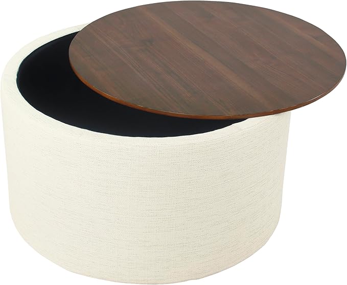 HomePop Modern Fabric Storage Ottoman - Image 4