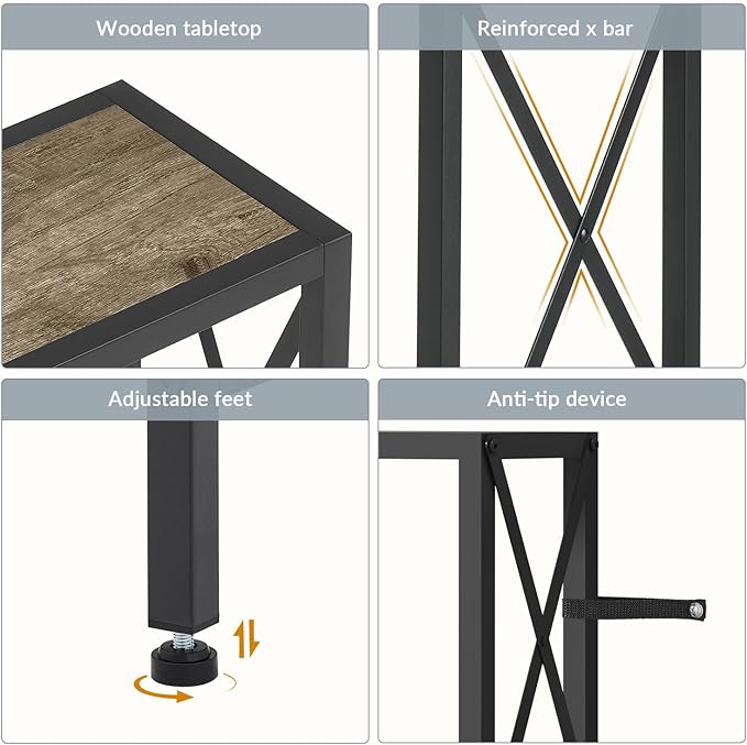 41.7" Console Table, Narrow Behind The Couch Table - Image 8