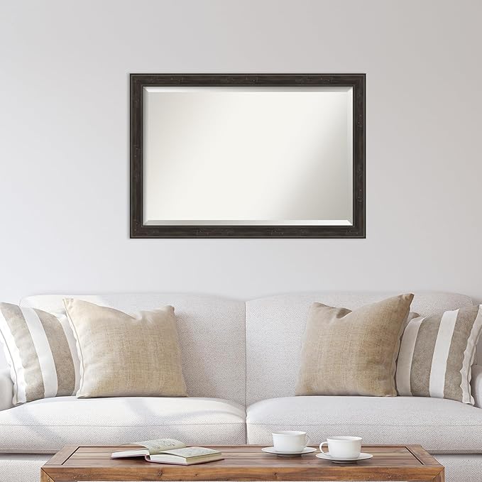 Amanti Art Brown Wall Mirror 28x40 Shipwreck Greywash Narrow Rectangle Bathroom - Image 5
