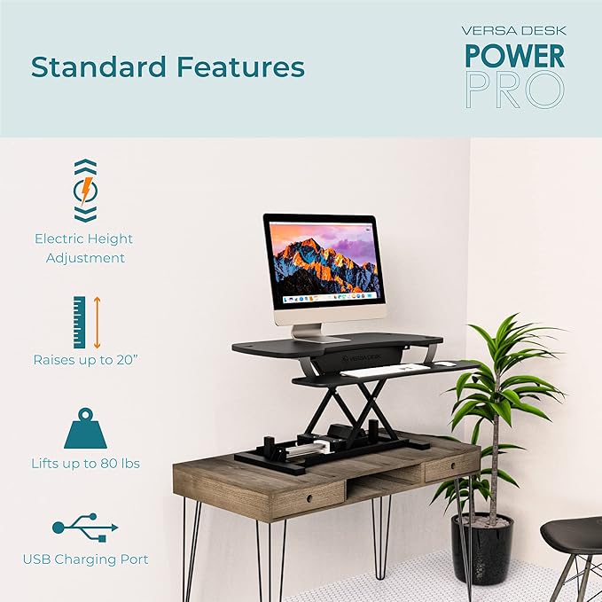 VERSADESK Electric Standing Desk Converter, 48 Inch PowerPro Height-Adjustable - Image 7