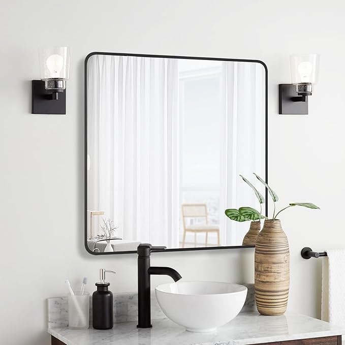 30x30 Inch Rectangle Bathroom Mirror - Image 2