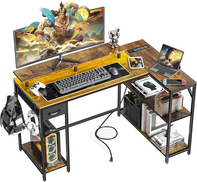 47" L Shaped Computer Desk by Eivanet