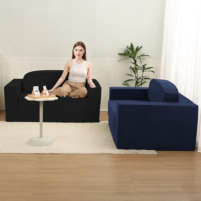 MeMoreCool Convertible Sofa Bed, Pull Out Loveseat Sleeper Sofa, Small Boneless - Image 9