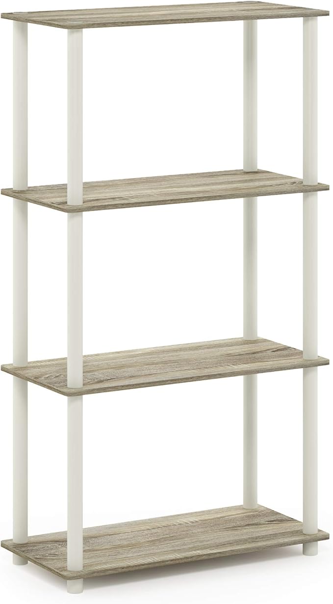 Furinno Turn-N-Tube 4-Tier Multipurpose Shelf Display Rack, Round Tubes - Image 5