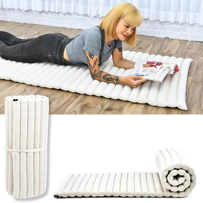 Leewadee - Foldable Floor Mattress - Japanese Roll Up Futon -Trifold Tatami by Leewadee