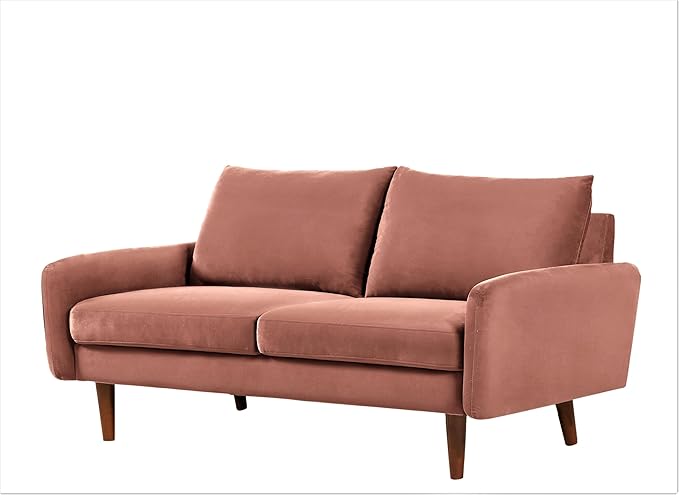 Container Furniture Direct Kent Velvet Loveseat Sofa - Image 2