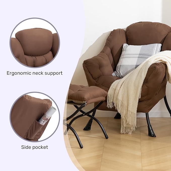 HollyHOME Fabric Lazy Chair - Image 4