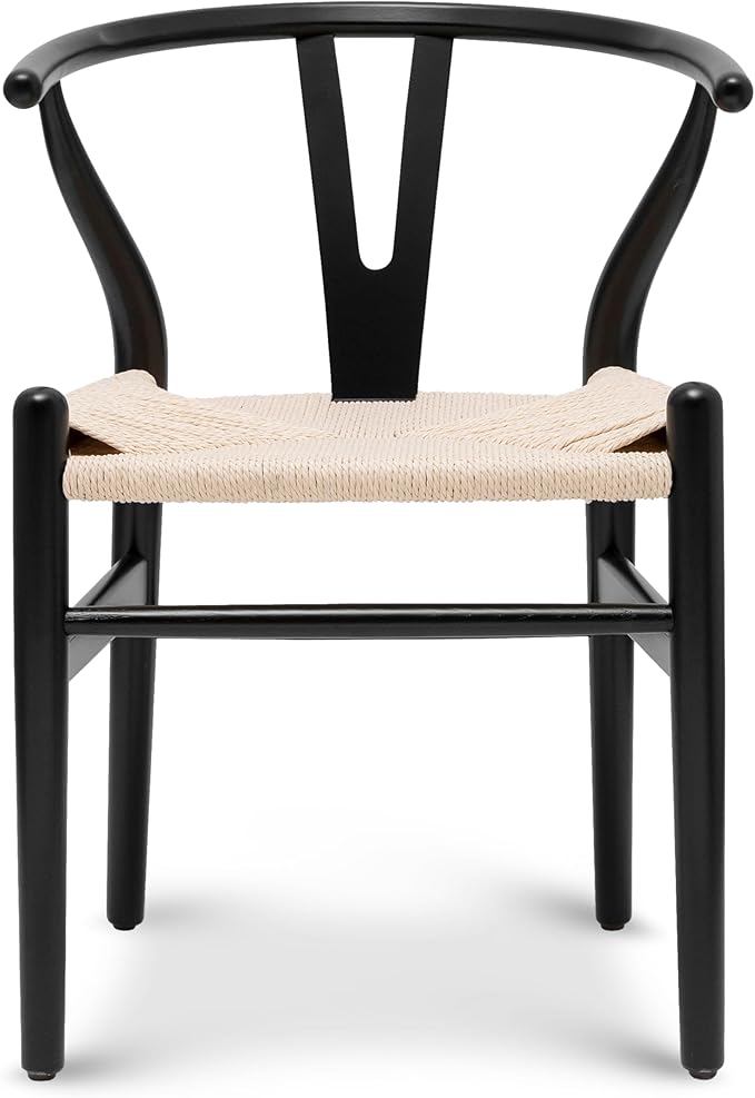 POLY & BARK Weave Dining Chair – Mid-Century Modern Wishbone Dining Chair - Image 3