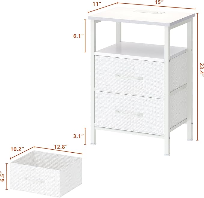 Nightstands Set of 2, Night Stand - Image 7